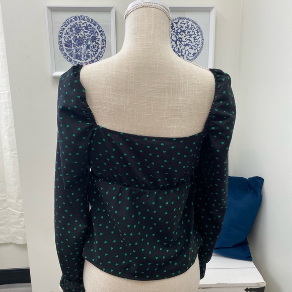 🖤💚 TOPSHOP Green Blouse🖤💚 - Picture 3 of 3